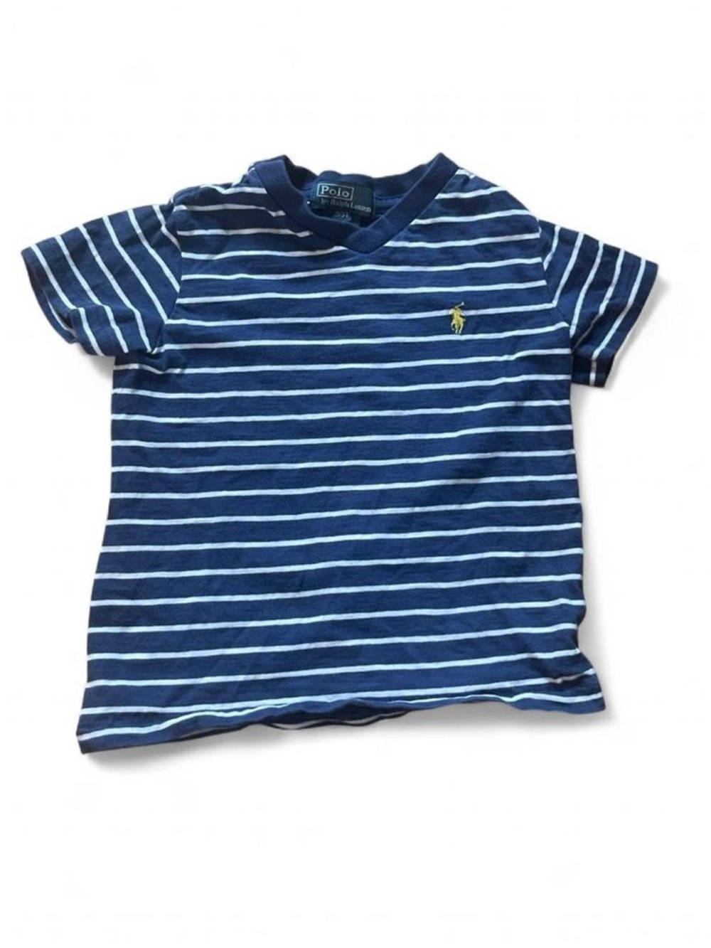 Ralph Lauren Polo Striped Tee 3T Navy White Classic
